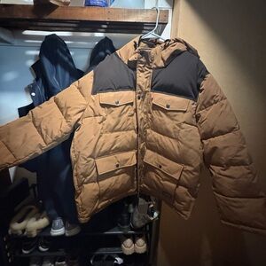 Levi's Tan and Black Puffer Jacket
